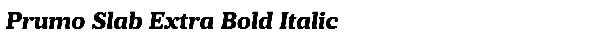 Prumo Slab Extra Bold Italic image